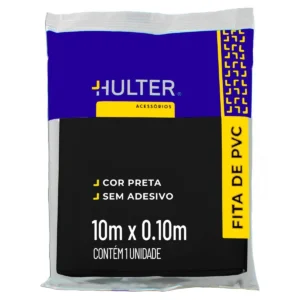 FITA PVC S/ADESIVO 100MMX10M PRETA HULTER